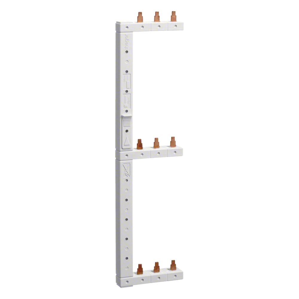 hager Phasenschiene 3polig, 3-reihig 125mm, links, vertikal... HAGER-KCL368L 3250613730260 (Abb. 1)