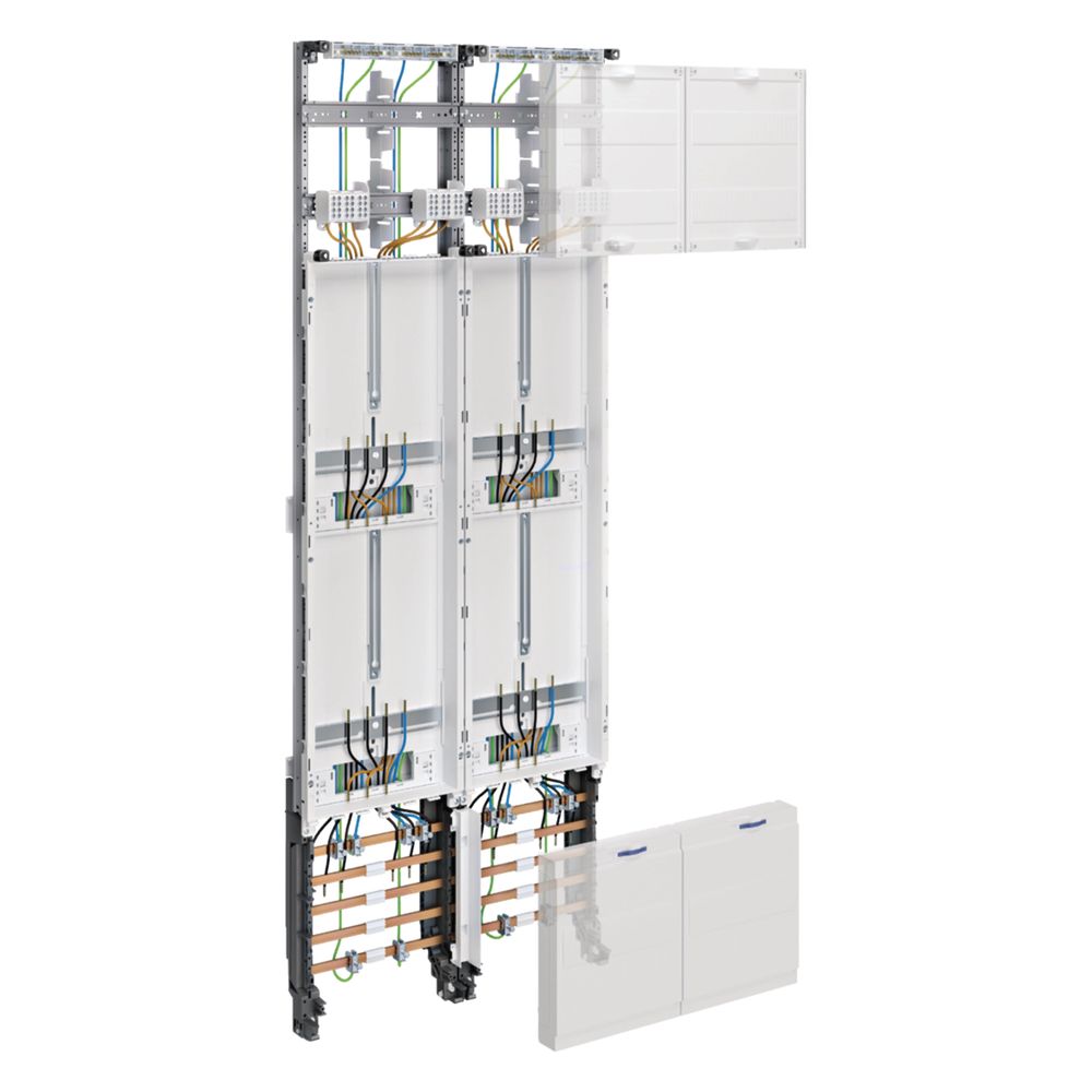 hager Komplettfeld, Zählerfeld, univers Z, 4 Zählerplätze, 3-polig, H 1350mm, 2-feldig... HAGER-ZK53X7 3250617712736 (Abb. 1)