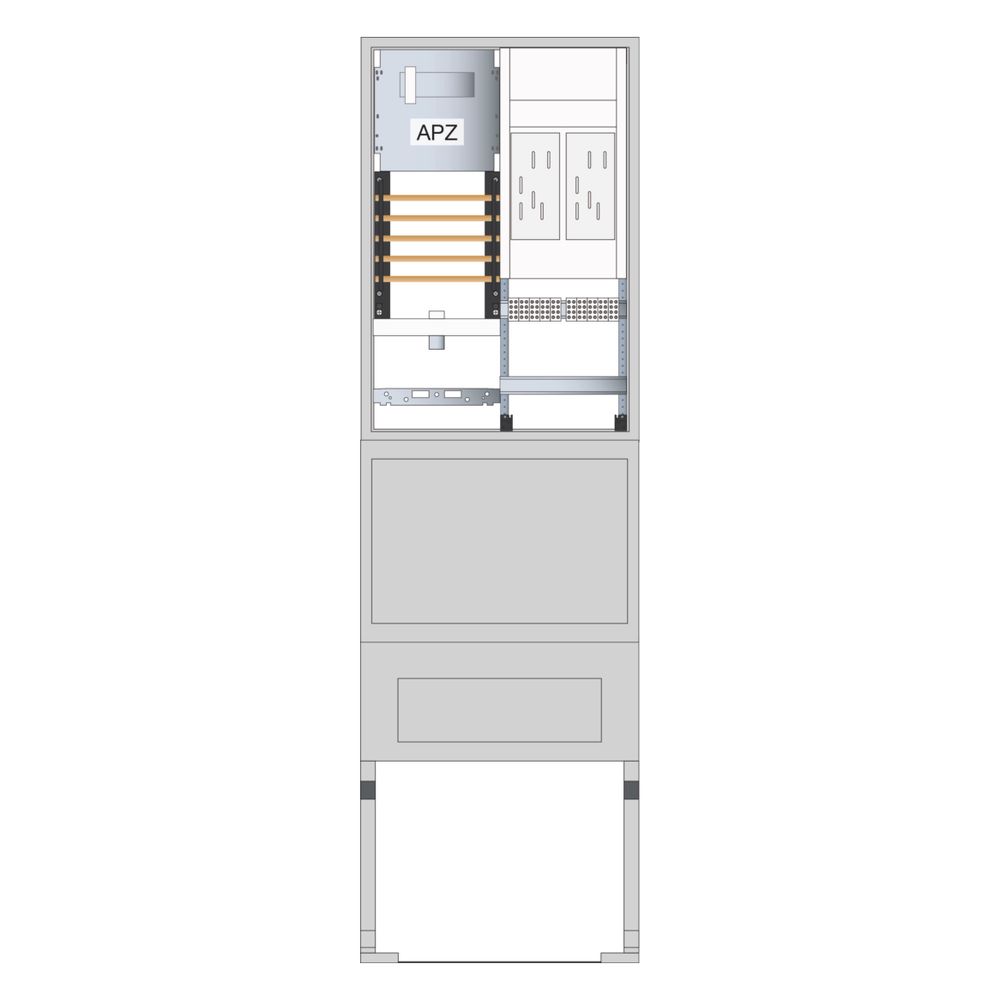 hager Zähleranschlusssäule 205, universZ, 2 Zählerplätze, eHZ, 5-polig, Basis, APZ... HAGER-ZAS205BE25A 3250611073352 (Abb. 3)