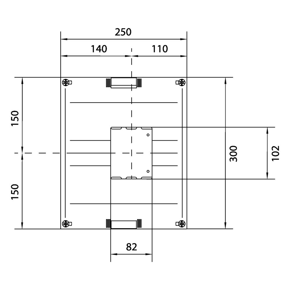 hager Baustein, universN, 300x250mm, für Leistungsschalter H3 u. P160... HAGER-UK21LH0 3250616211322 (Abb. 3)