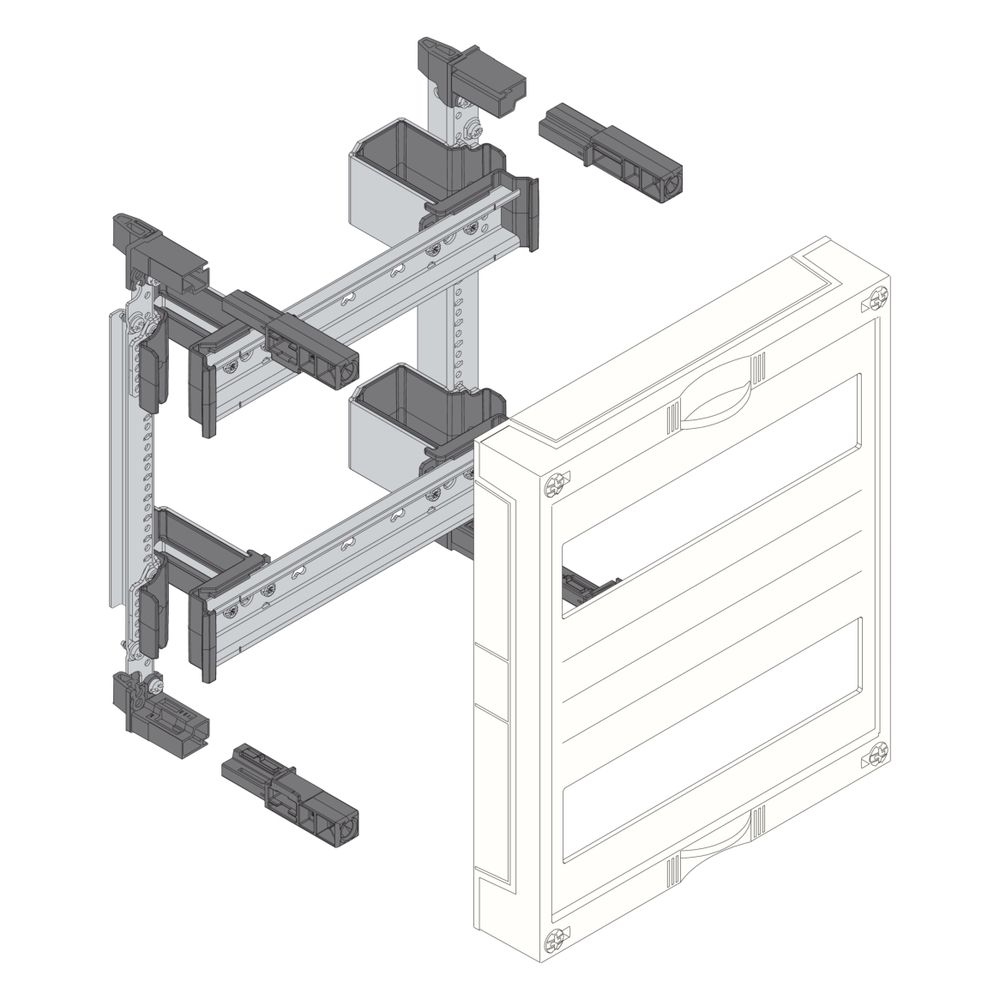 hager Baustein, univers N, 300x250mm, für Reiheneinbaugeräte waagerecht, 2x12 PLE... HAGER-UD21B1 3250616141162 (Abb. 2)