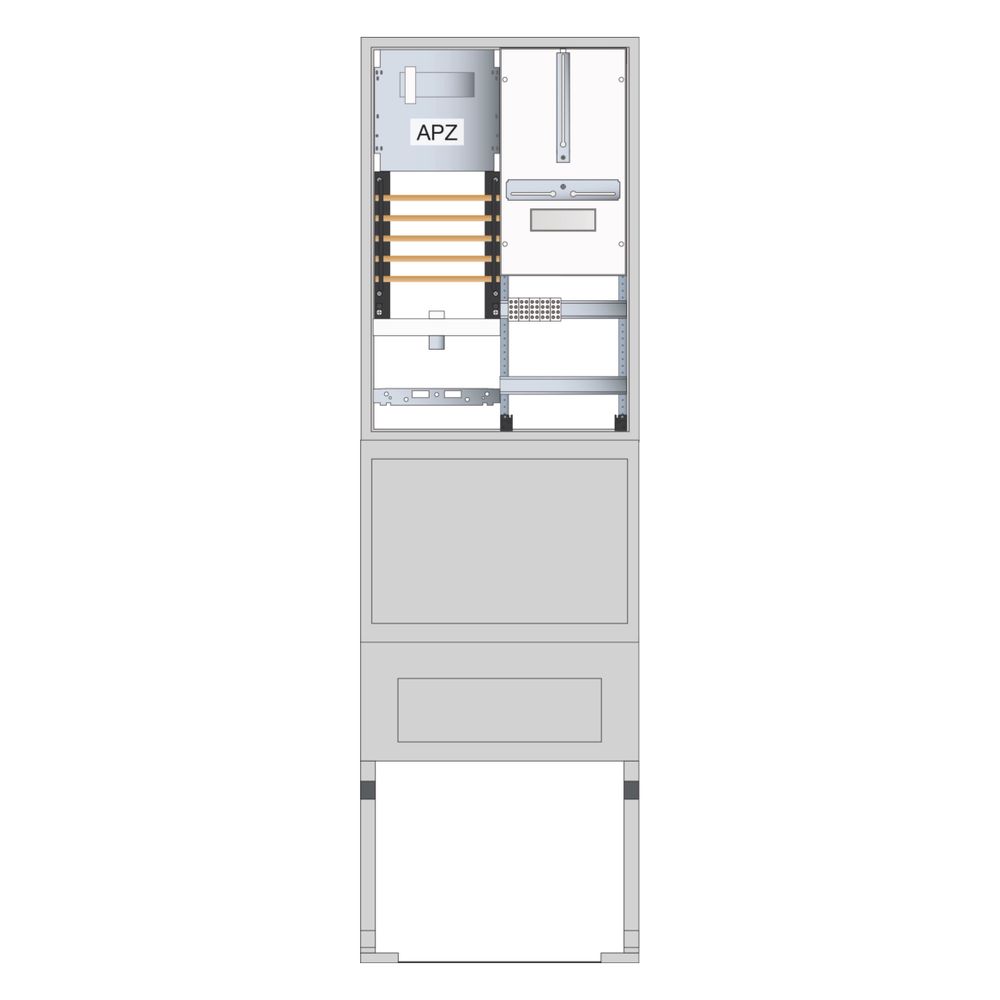 hager Zähleranschlusssäule 205, univers Z, 1 Zählerplatz, 3-Punkt, 5-polig, Basis, A... HAGER-ZAS205BD15A 3250611073277 (Abb. 3)
