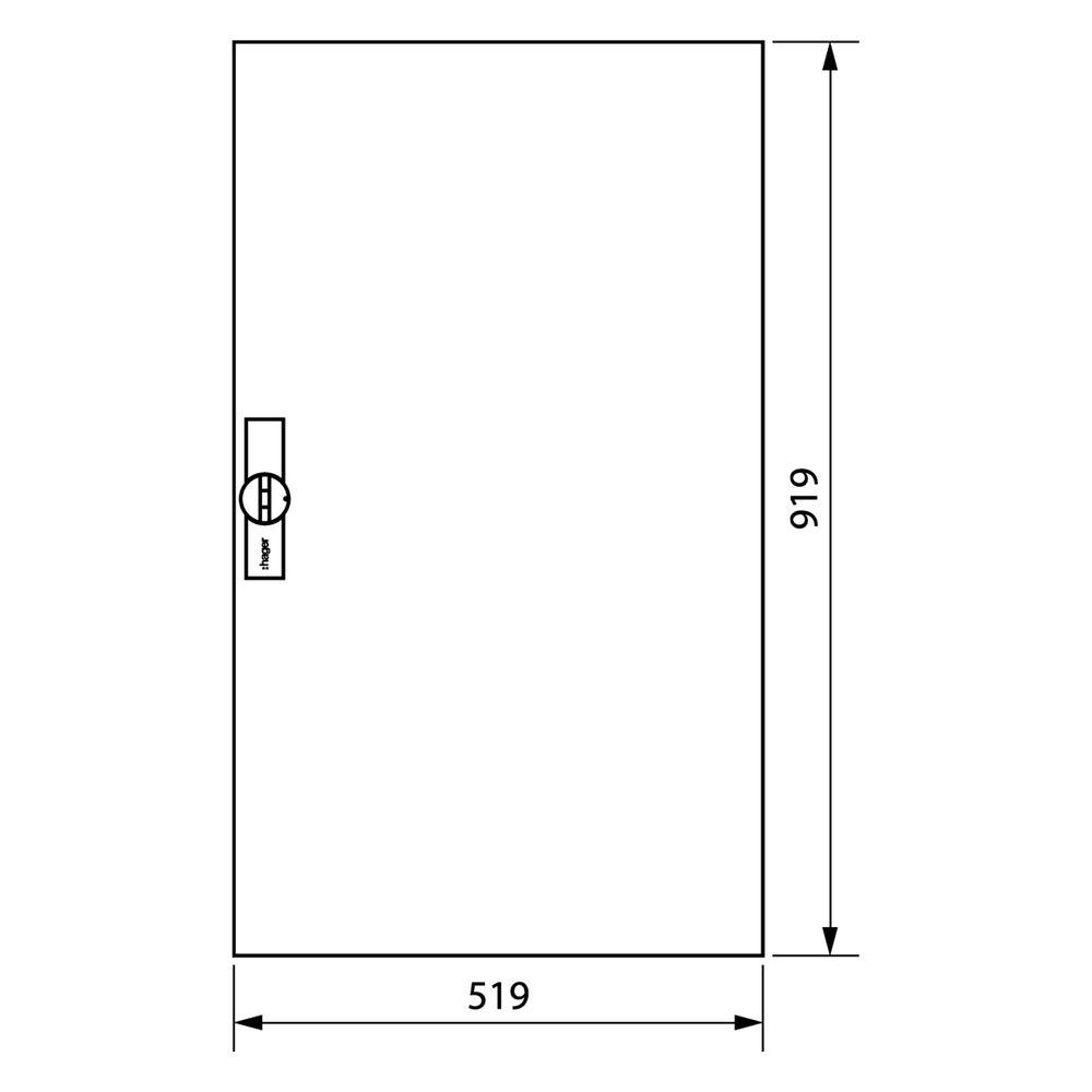 hager Tür, univers, rechts, geschlossen, RAL 9010, für Schrank IP44 950x550mm... HAGER-FZ014N 3250612776627 (Abb. 2)