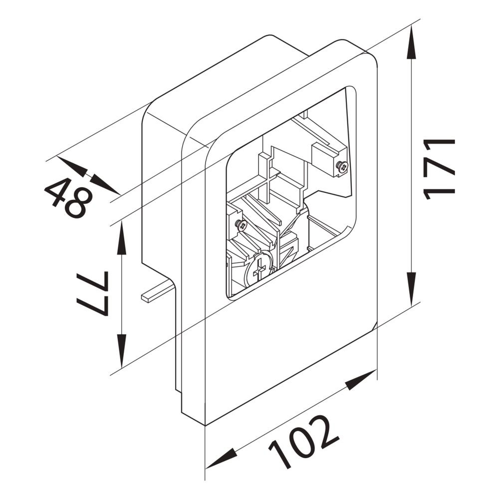 hager Geräteträger universal für UP-Geräte mit Rahmen zu SL 20x55mm verkehrsweiß... HAGER-SL200559119016 4012740017718 (Abb. 2)