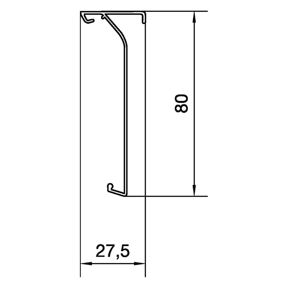 hager Sockelleistenkanal-Oberteil mit Teppichleiste PVC zu SL 20x80mm verkehrsweiß... HAGER-SL20080229016 4012740017978 (Abb. 3)