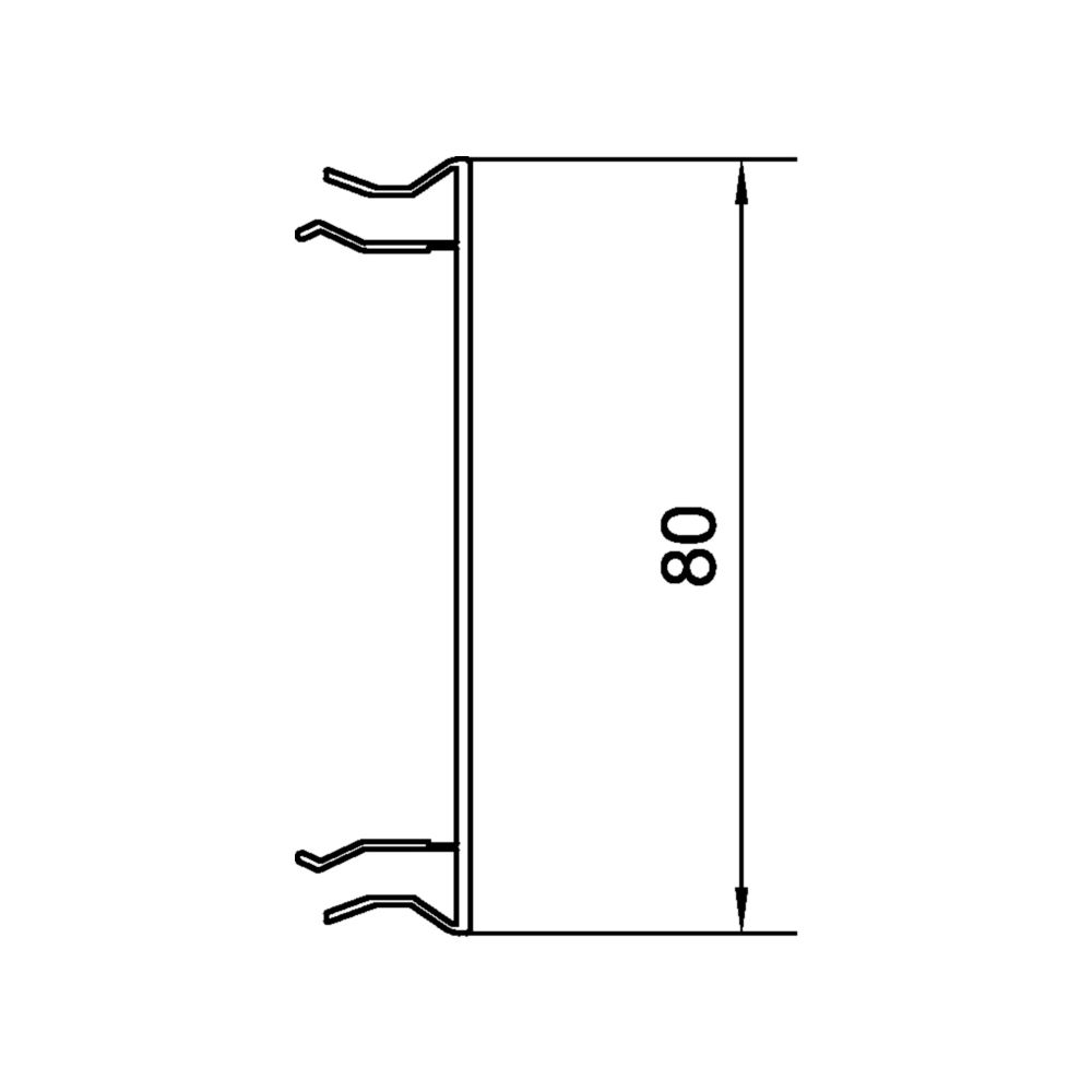 hager Brüstungskanal-Oberteil zu BRA, Aluminium eloxiert, 80x2000mm, Verkehrsweiß... HAGER-BRA0802ELN 4012740834223 (Abb. 3)