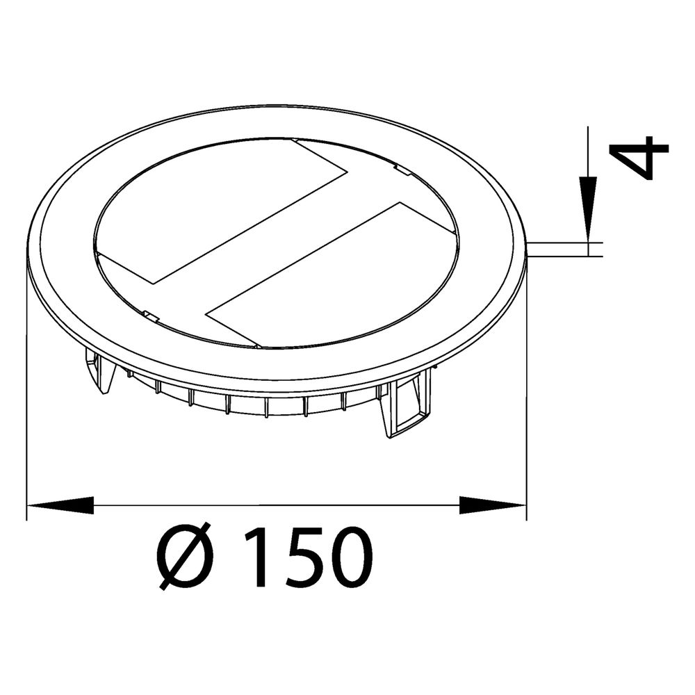 hager Bodensteckdose mit Klappdeckel aus Kunststoff schwarz, 2-fach Schuko-Steckdose... HAGER-BSR02D03 4012740028677 (Abb. 3)