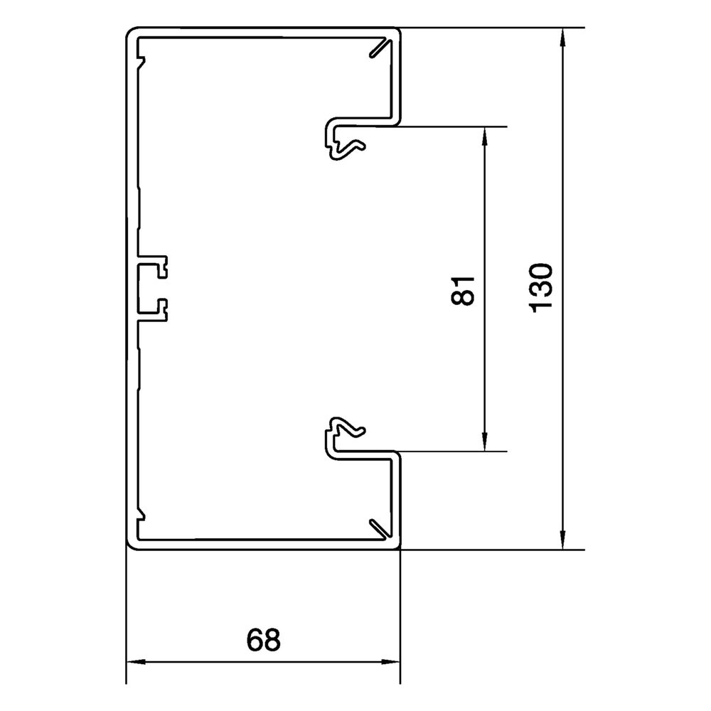 hager Brüstungskanal-Unterteil frontrastend hfr zu BRH 68x130mm, Oberteil 80mm, vw... HAGER-BRH6513019016 4012740007245 (Abb. 4)