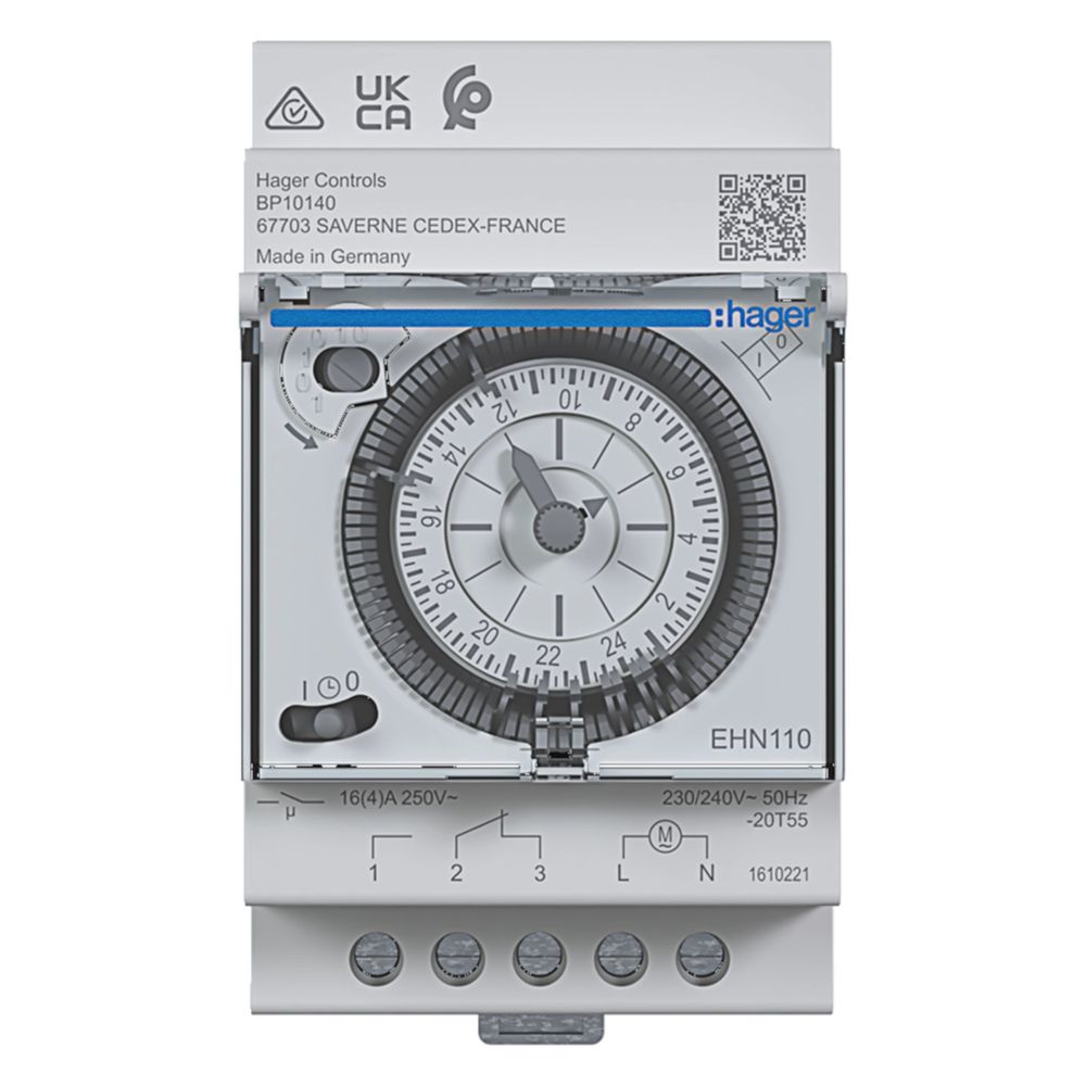 hager Schaltuhr elektromechanisch ohne Gangreserve Tagesuhr 1W 16A... HAGER-EHN110 3250617201070 (Abb. 2)