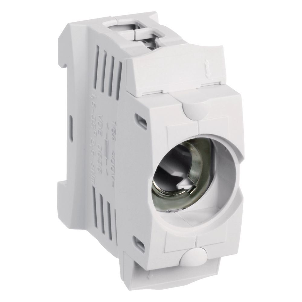 hager Kunststoff-Sicherungssockel D01 E14 16A 1polig Hutschiene Käfigklemme Abdeckung... HAGER-LD042 3250614040016 (Abb. 1)