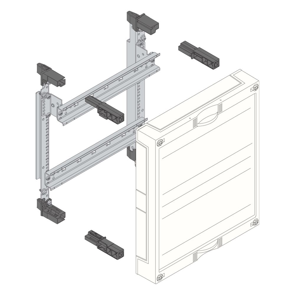 hager Baustein, univers N, 300x250 mm, für Reihenklemmen waagerecht... HAGER-UD21A1 3250616140929 (Abb. 2)