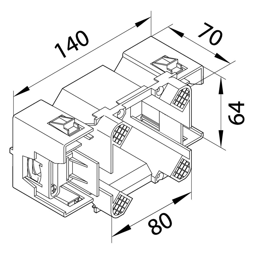 hager Geräteeinbaudose / Gerätedose für BR C-Profil für CEE Steckdosen 60/70mm... HAGER-G2744 4012740909501 (Abb. 2)