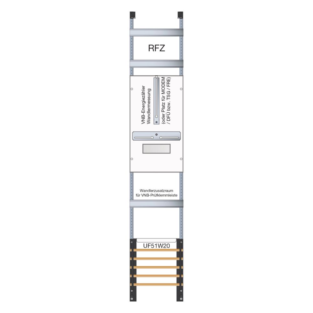 hager Wandlermessfeld universN, 1 ZP,NAR Sas-40mm,WzR-150mm,RfZ-300mm, 1350mm... HAGER-UF51W20 3250611032120 (Abb. 2)