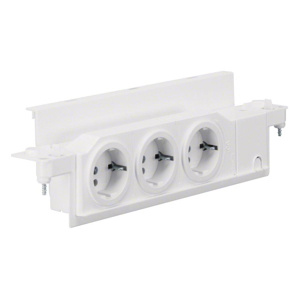 hager Schuko-Steckdose, volta, 3fach, drehbar, für HWV im Austausch eines Schiebers... HAGER-VZ00HW 3250616668416 (Abb. 1)