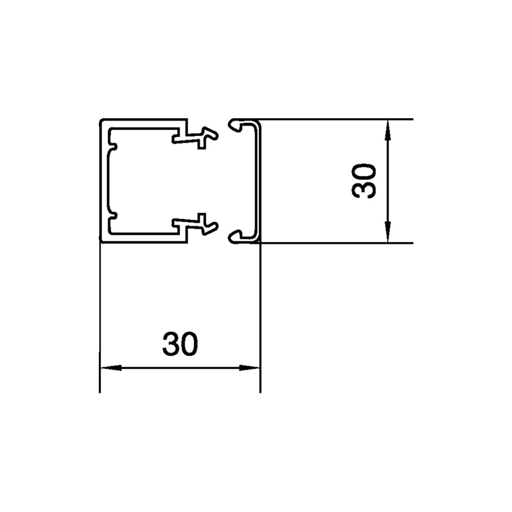 hager Leitungsführungskanal aus PVC LF 30x30 mm lichtgrau... HAGER-LF3003007035 4012740149525 (Abb. 4)