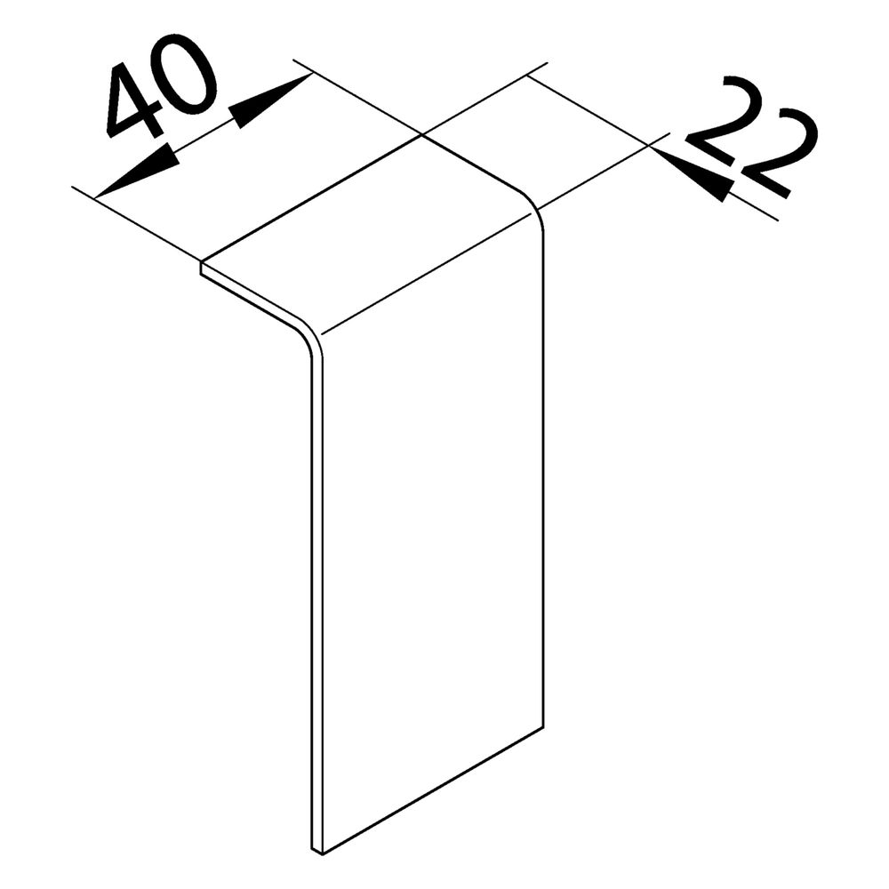 hager Schnittkaschierung halogenfrei zu Sockelleistenkanal SL 20x80mm verkehrsweiß... HAGER-SL2008079016 4012740018043 (Abb. 2)