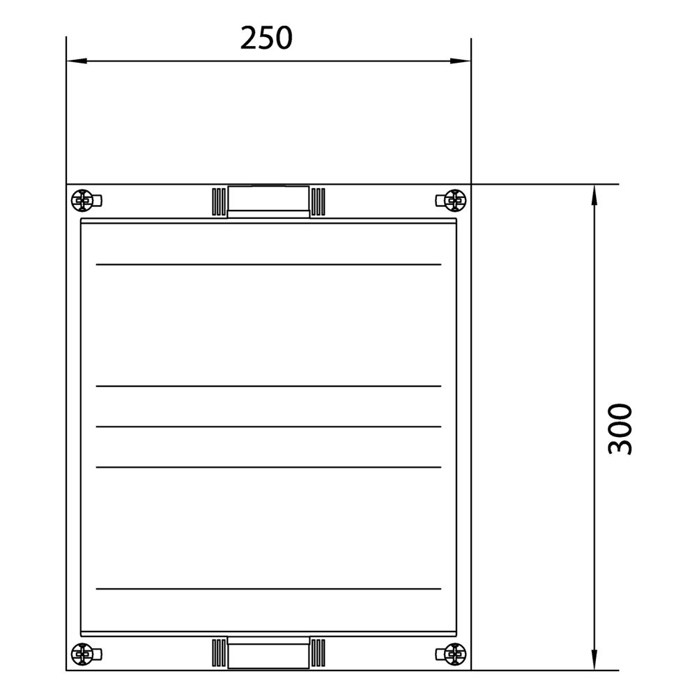 hager Baustein, univers N, 300x250 mm, für Reihenklemmen waagerecht... HAGER-UD21A1 3250616140929 (Abb. 8)