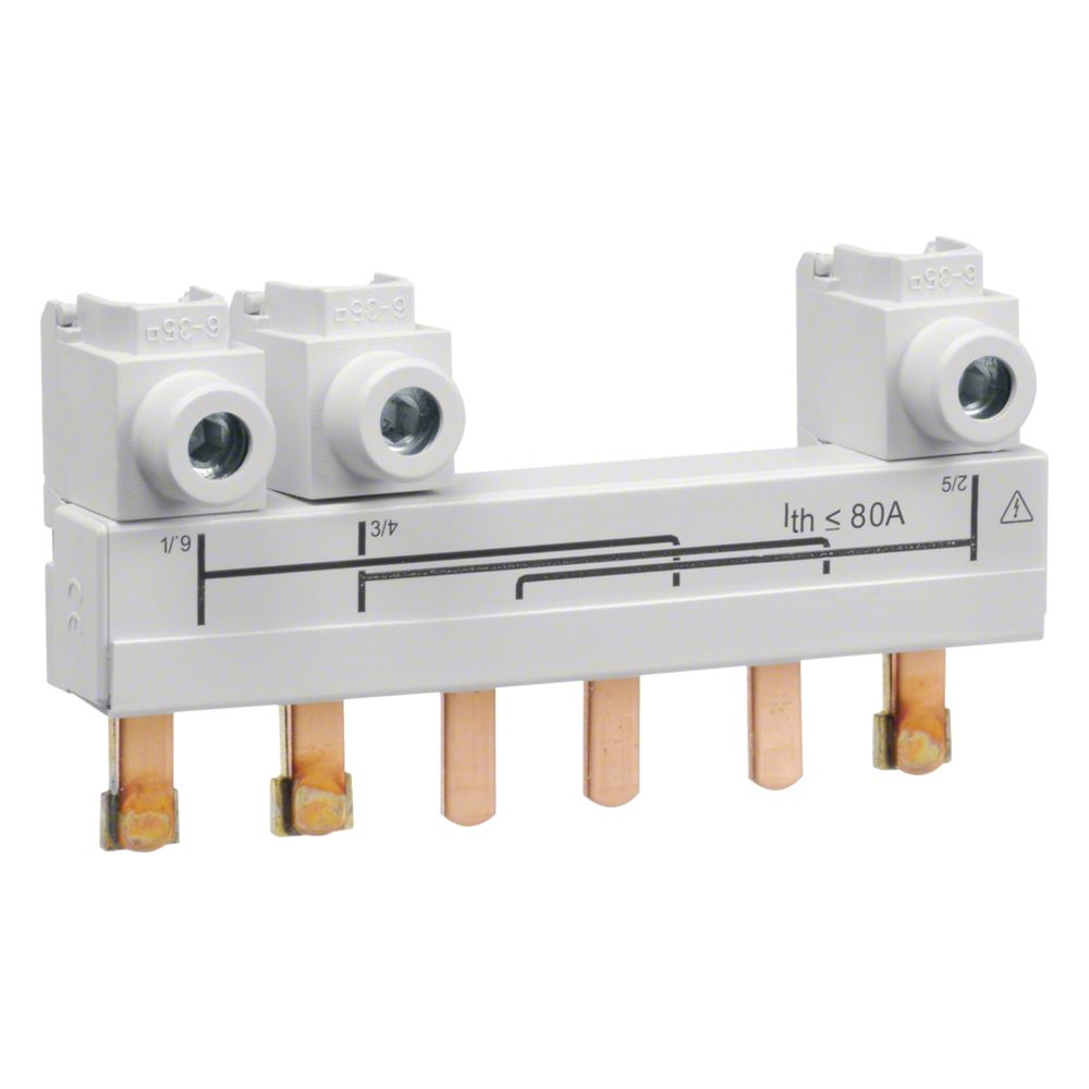 hager Verbindungs-/Phasenschiene 3-polig, 63-80A für Lastumschalter HIMxxx... HAGER-HZC708 3250613140038 (Abb. 1)