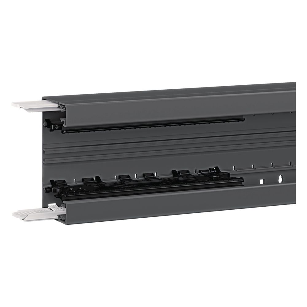 hager Brüstungskanal-Unterteil Profil Geräteeinbau BRN 68x130 mm aus PVC in grschw... HAGER-BRN6513019011 4012740008068 (Abb. 2)