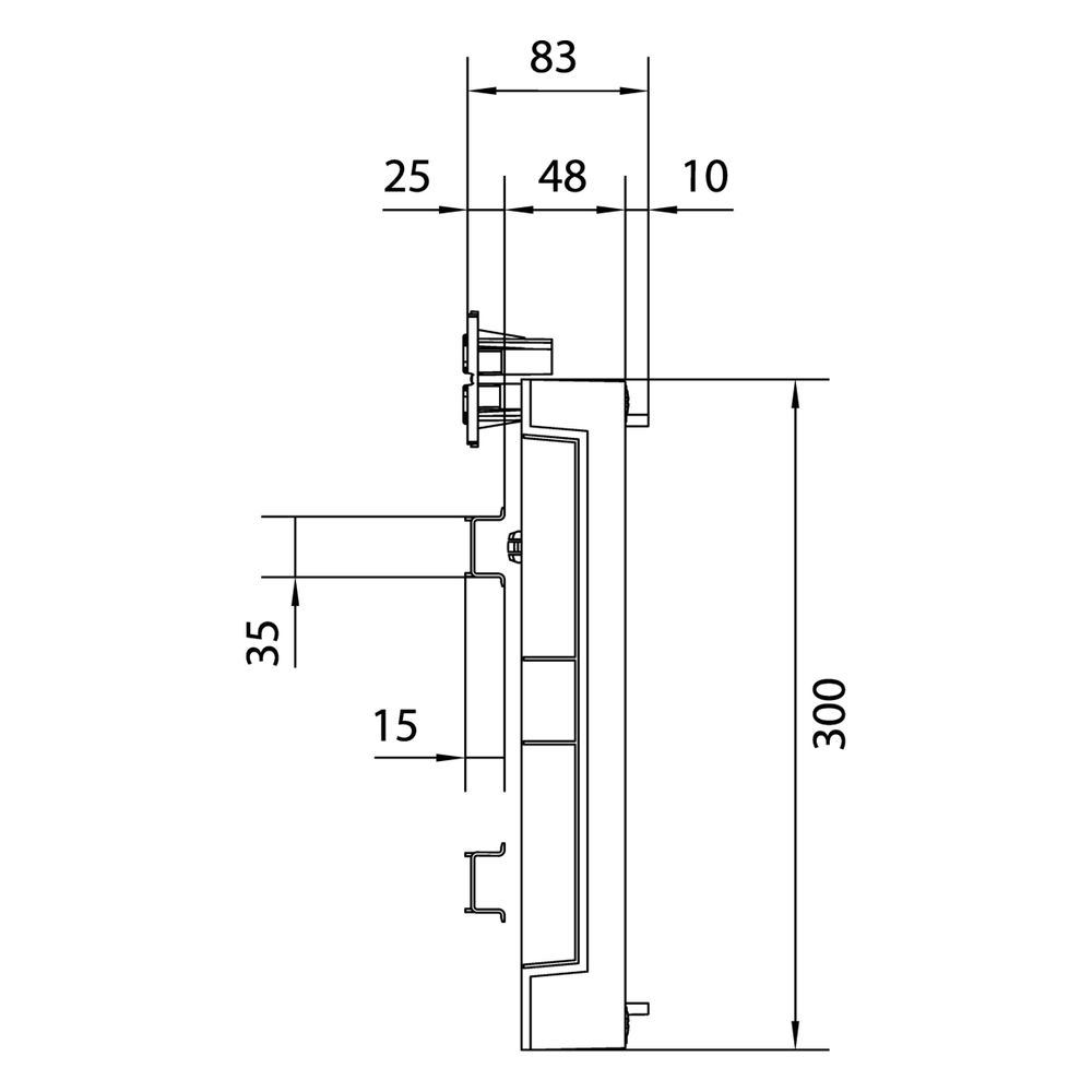 hager Bausatz, universN, 300x250mm, für Reiheneinbaugeräte waagerecht, 2x12 PLE... HAGER-UC21MG 3250616370173 (Abb. 3)