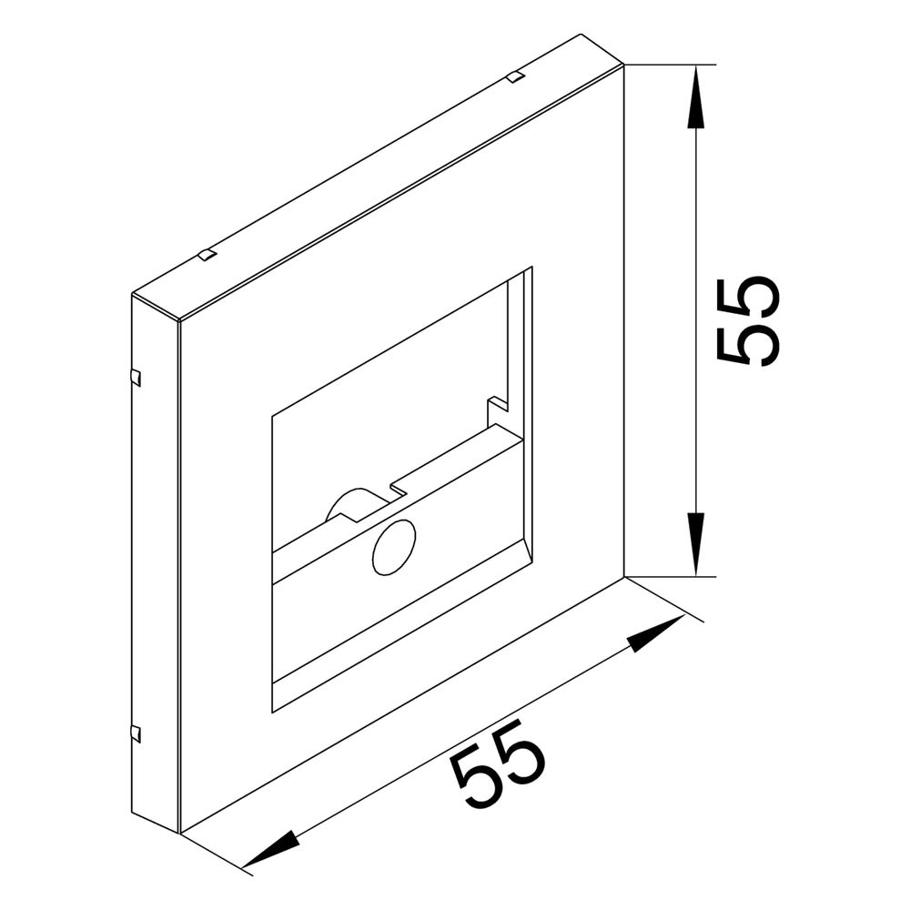 hager Zentralscheibe TAE 3-fach für Rahmenblende 55 halogenfrei verkehrsweiß... HAGER-GZTAE3A9016 4012740993432 (Abb. 2)