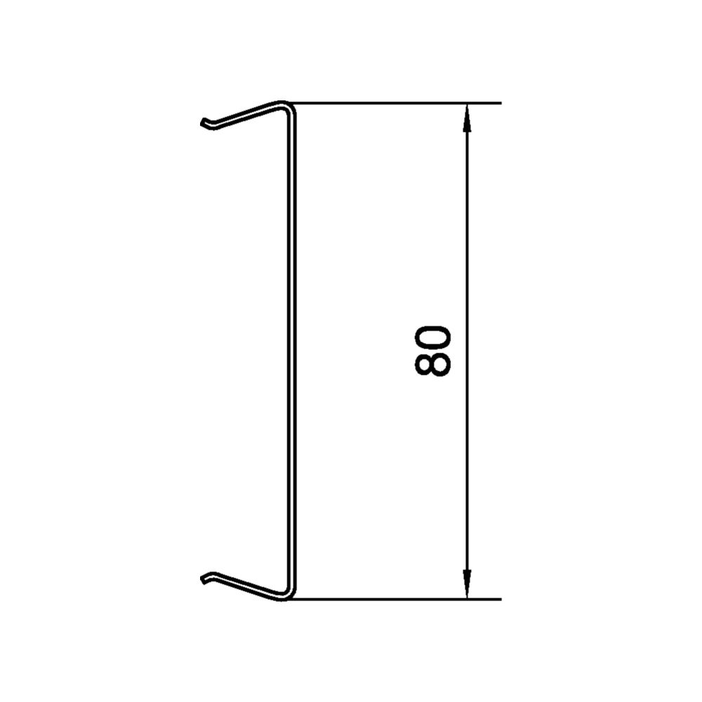 hager Brüstungskanal-Oberteil zu BRS aus Stahlblech in Verkehrsweiß, 80x2000mm... HAGER-BRS08029016 4012740989152 (Abb. 3)