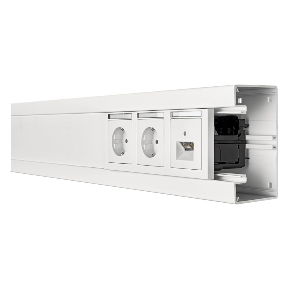 hager Geräteeinbaudose 2-fach Energie f. Brüstungskanal C-Profil für Schalterprogramme... HAGER-GLS55002 4012740980210 (Abb. 8)