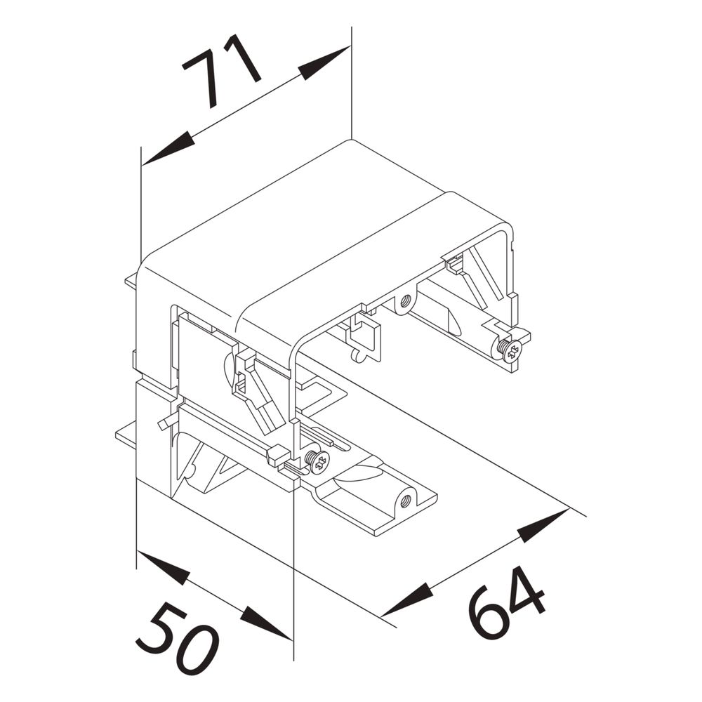 hager Geräteeinbaudose 1-fach Daten für BR C-Profil für tehalit Rahmenblende modular... HAGER-GLT5010 4012740871716 (Abb. 2)