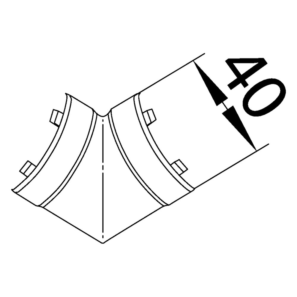 hager Flachwinkel schnittkaschierend zu Eckkanal EK 40x40mm verkehrsweiß... HAGER-EK4004059016 4012740017411 (Abb. 2)