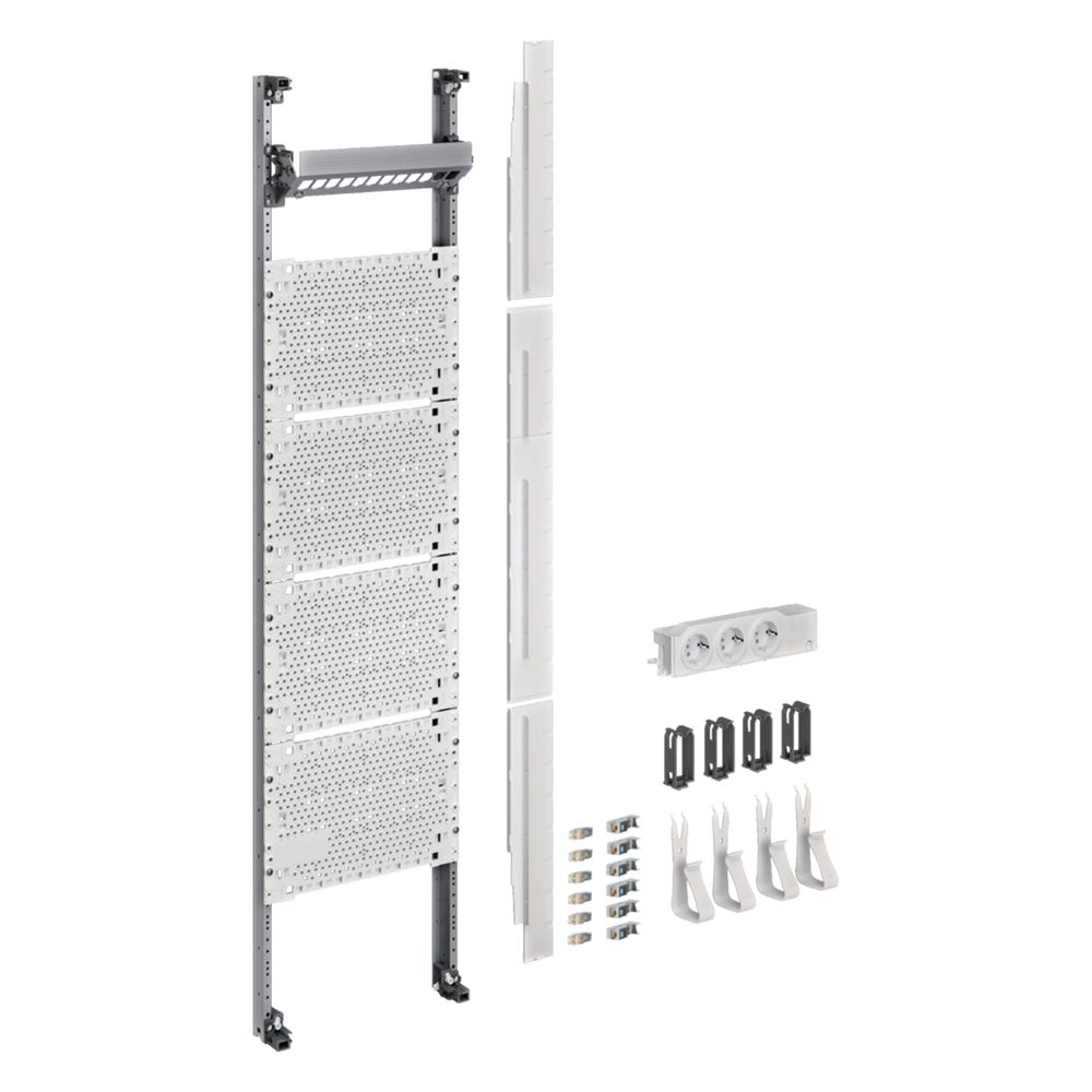 hager Komplettfeld Multimedia, univers Z, 1050 mm,1-feld, mit 6xPatchmodulen RJ45... HAGER-UF311NW 3250616161146 (Abb. 1)