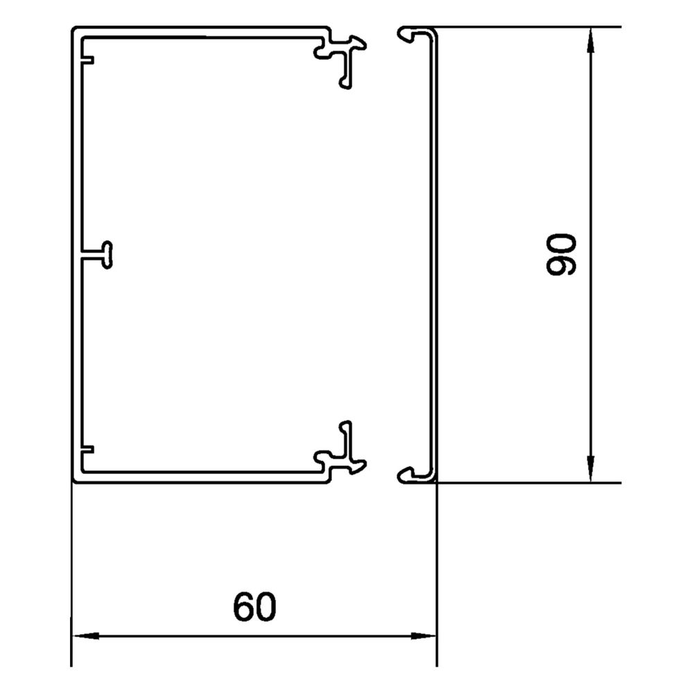 hager Leitungsführungskanal halogenfrei LFH 60x90mm verkehrsweiß... HAGER-LFH6009009016 4012740013703 (Abb. 2)