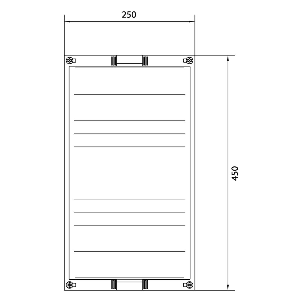 hager Baustein, univers N, 450x250 mm, für Reihenklemmen waagerecht... HAGER-UD31A1 3250616140950 (Abb. 8)