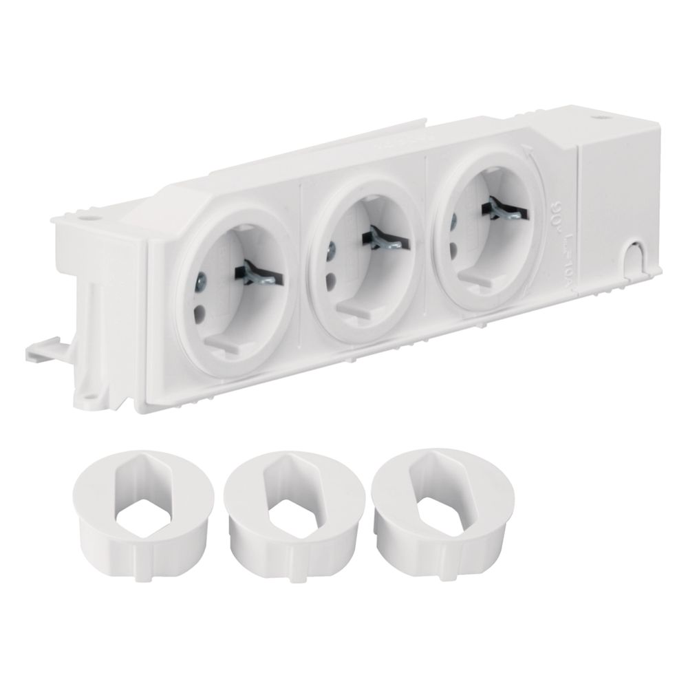 hager Schuko-Steckdose (Hutschienensteckdose), universal, 3-fach drehbar, geschraubt,... HAGER-VZ00AS 3250616668386 (Abb. 1)