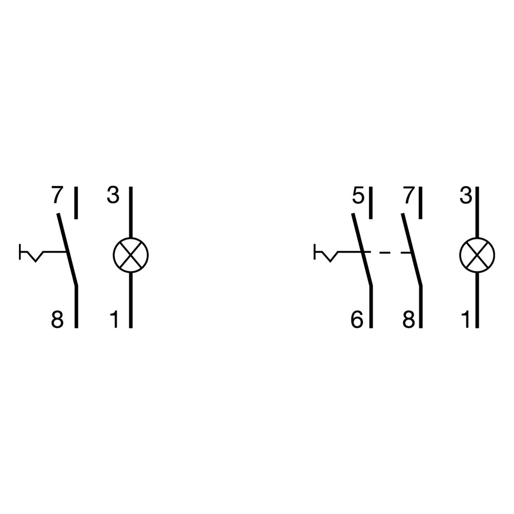 hager Druckschalter 16A 1 Schließer 230V AC mit Leuchtmelder grün 1PLE... HAGER-SVN413 3250615721945 (Abb. 2)