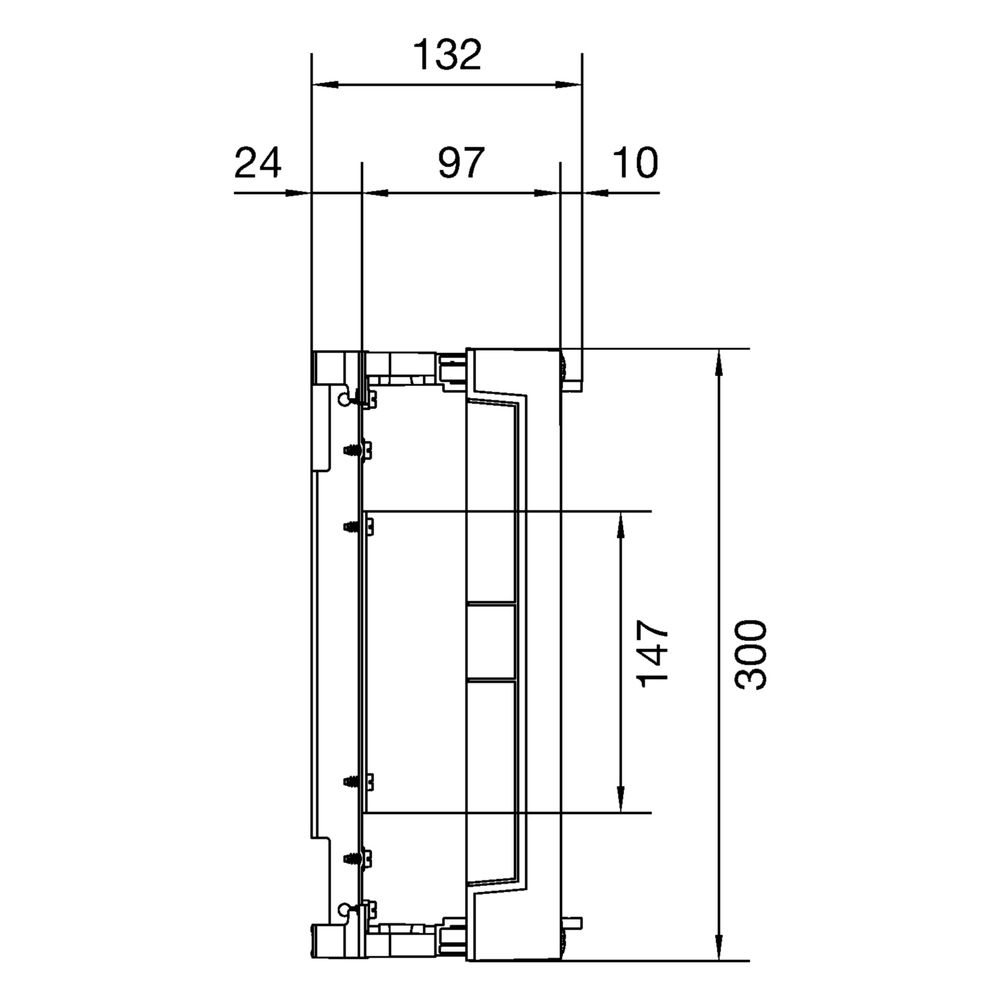hager Baustein, universN, 300x250mm, für Leistungsschalter H3 u. P160... HAGER-UK21LH0 3250616211322 (Abb. 4)