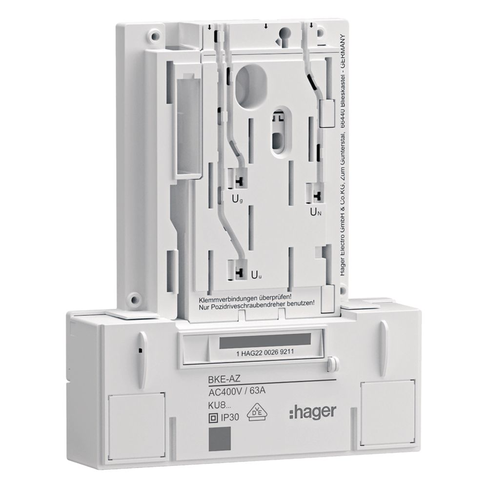 hager BKE-A, 3-phasig, univers Z, mittig sitzend, Basisausführung, VPE 1 Stück... HAGER-KU83LHE 3250613806293 (Abb. 1)