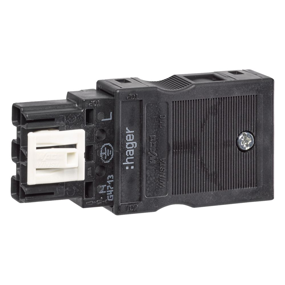 hager Ausgangsstecker Wago 3-polig für starre und feindrahtige Leiter 1,5-2,5 mm2... HAGER-G4713 4012740849586 (Abb. 1)