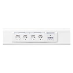 hager Brüstungskanal-Unterteil Profil Geräteeinbau BRN 68x130 mm aus PVC in grschw... HAGER-BRN6513019011 4012740008068 (Abb. 1)