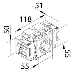 hager SCHUKO Steckdose 1fach Wago Winsta Frontrastend verkehrsweiß für Brüstungskanäl... HAGER-GS10019016 4012740987424 (Abb. 1)