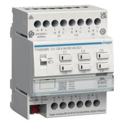 hager Heizungsaktor 6fach KNX Secure, mit Regler für 24/230V Stellantriebe, Triac... HAGER-TYMS646R 3250610050118 (Abb. 1)