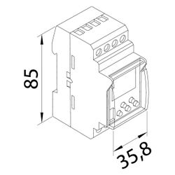 hager Wochenschaltuhr, 1 Wechsler, 16A, 2 PLE, digitale Schaltuhr für Hutschiene... HAGER-EGN103 3250618502435 (Abb. 1)