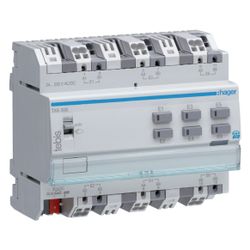 hager KNX Binäreingang 6-fach, Schnittstelle 230V AC an KNX Bus, Reiheneinbau, 6 PLE... HAGER-TXA306 3250616049260 (Abb. 1)