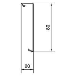 hager Sockelleistenkanal-Oberteil PVC zu SL 20x80 mm verkehrsweiß... HAGER-SL2008029016 4012740017985 (Abb. 1)