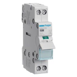 hager Ausschalter 16A 1 Schließer + Neutral 250V AC mit Leuchtmelder 1PLE... HAGER-SBM216 3250615511751 (Abb. 1)