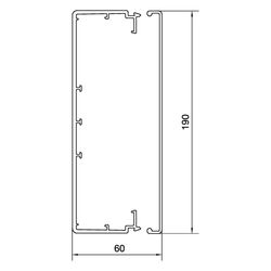hager Leitungsführungskanal PVC, LF 60x190mm verkehrsweiß... HAGER-LF6019009016 4012740012553 (Abb. 1)