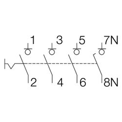 hager Ausschalter in Kompaktbauweise, 63A, 4-polig, 4 Schließer, 400V AC, 3,5PLE... HAGER-SH463N 3250615589958 (Abb. 1)