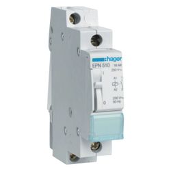 hager Fernschalter / Stromstoßschalter mit 1 Schließer 230V, AC, 16A, 1PLE... HAGER-EPN510 3250612369614 (Abb. 1)