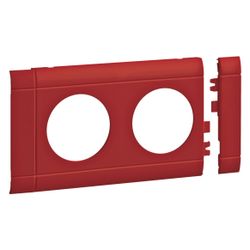 hager Blende 2-fach Steckdose zu Oberteil 80mm anreihbar halogenfrei rot... HAGER-GB080203020 4012740909426 (Abb. 1)