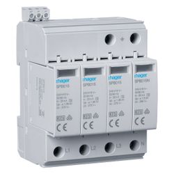 hager Überspannungsableiter Typ2 4P 40kA TT/TNS mit Defektanzeige + Fernmeldefunktion... HAGER-SPB415 3250615514905 (Abb. 1)