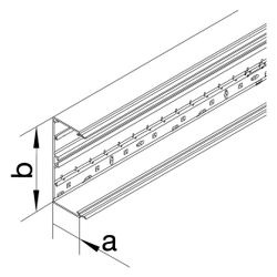hager Brüstungskanal-Unterteil Profil Geräteeinbau BRN 68x130 mm aus PVC in grschw... HAGER-BRN6513019011 4012740008068 (Abb. 1)